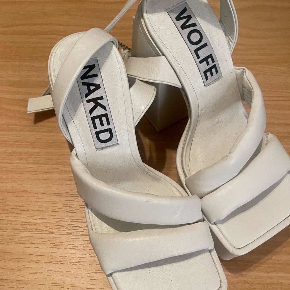 White Naked Wolfe Heels - Picture 3 of 3